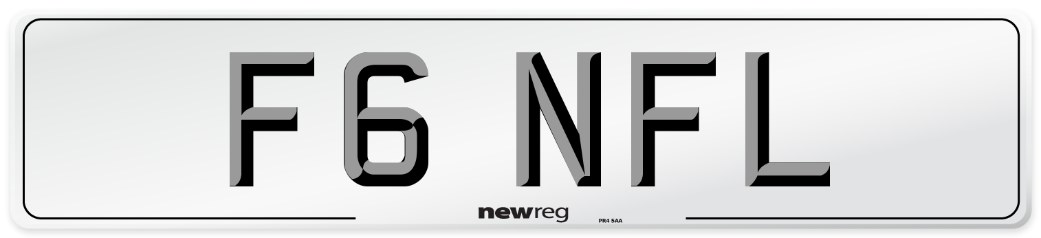 F6 NFL Number Plate from New Reg